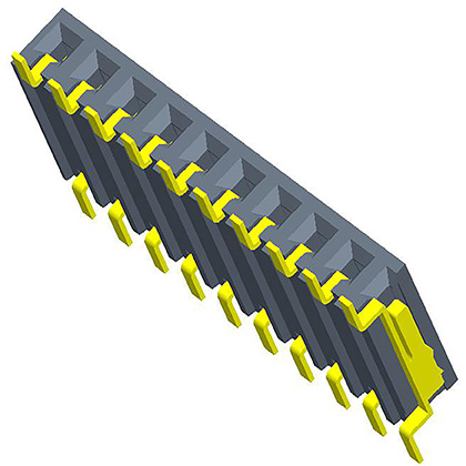 2.54mmFemale Header  single Row side plug SMT  H=3.4